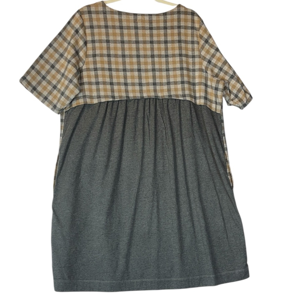 J. Jill Plaid Short Sleeve Dress multi media Sz 2X - Picture 2 of 10